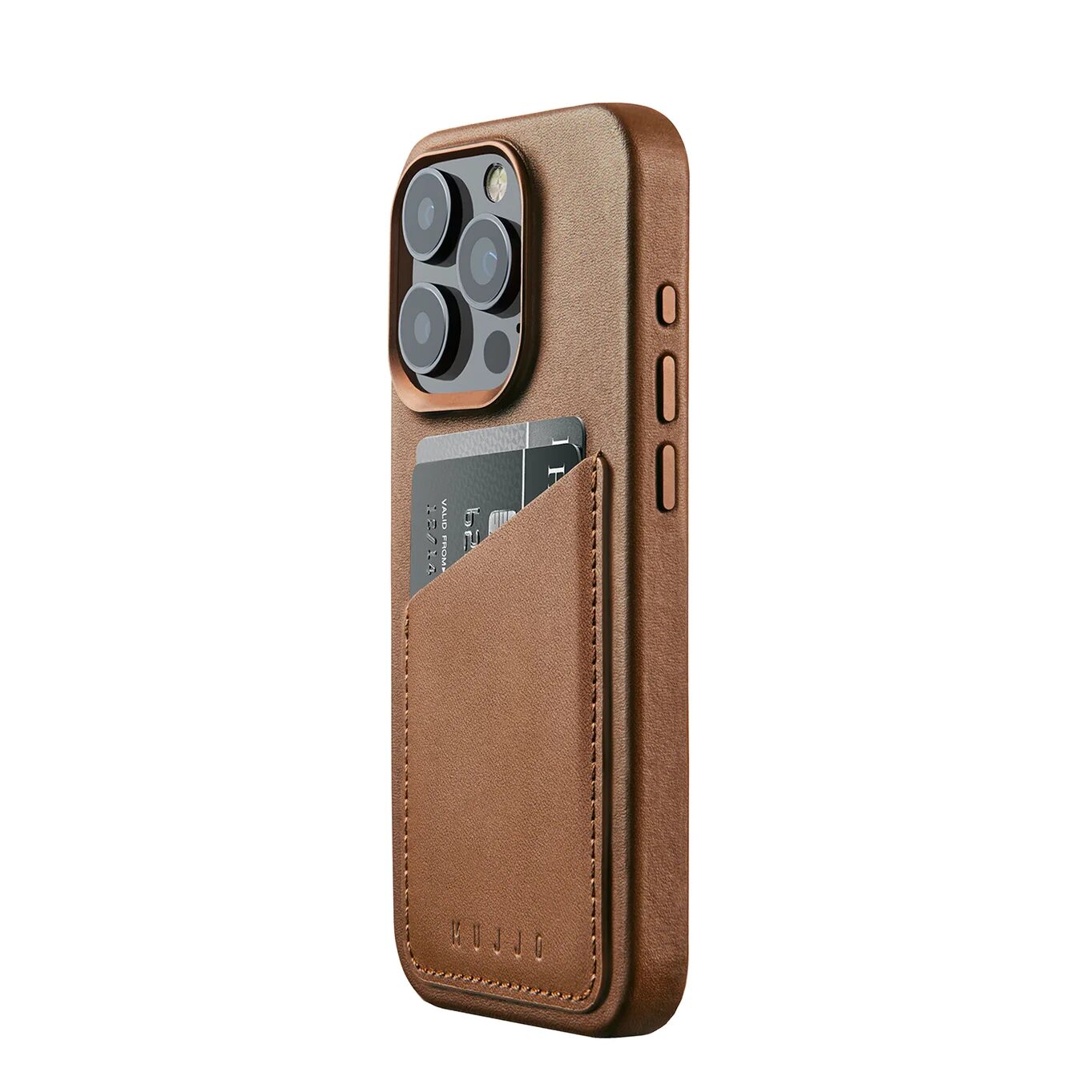 Защитный чехол Mujjo Full Leather Wallet Case iPhone 15 Pro MagSafe (tan)