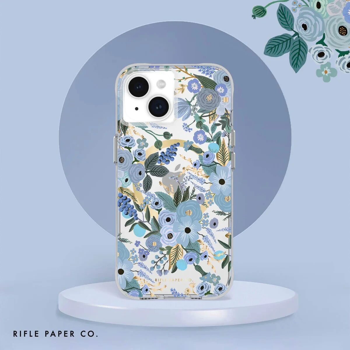 Защитный чехол Case Mate Rifle Party Co. Garden Party Blue case, MagSafe - iPhone 15 Plus