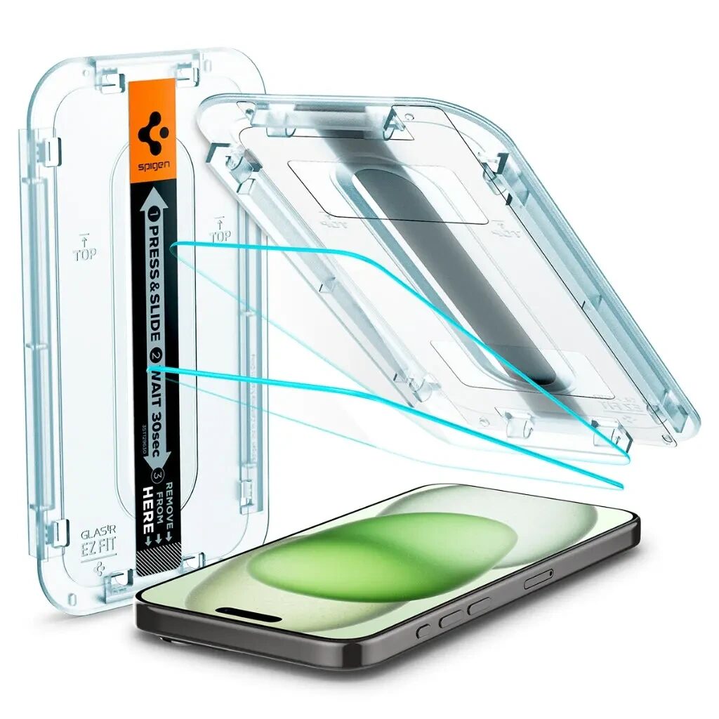Стекло Spigen Glass tR EZ Fit 2 Pack, transparency - iPhone 16 Plus