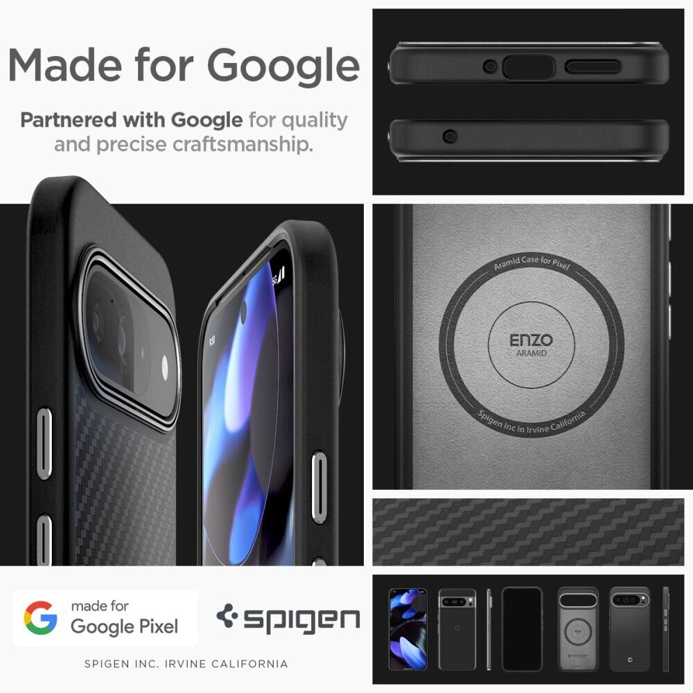 Чехол SPIGEN ENZO ARAMID GOOGLE PIXEL 9 PRO XL MATTE BLACK