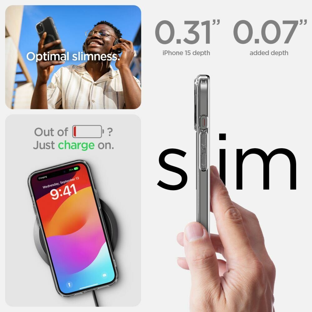Защитный чехол SPIGEN ULTRA HYBRID MAG MAGSAFE IPHONE 15 GRAPHITE