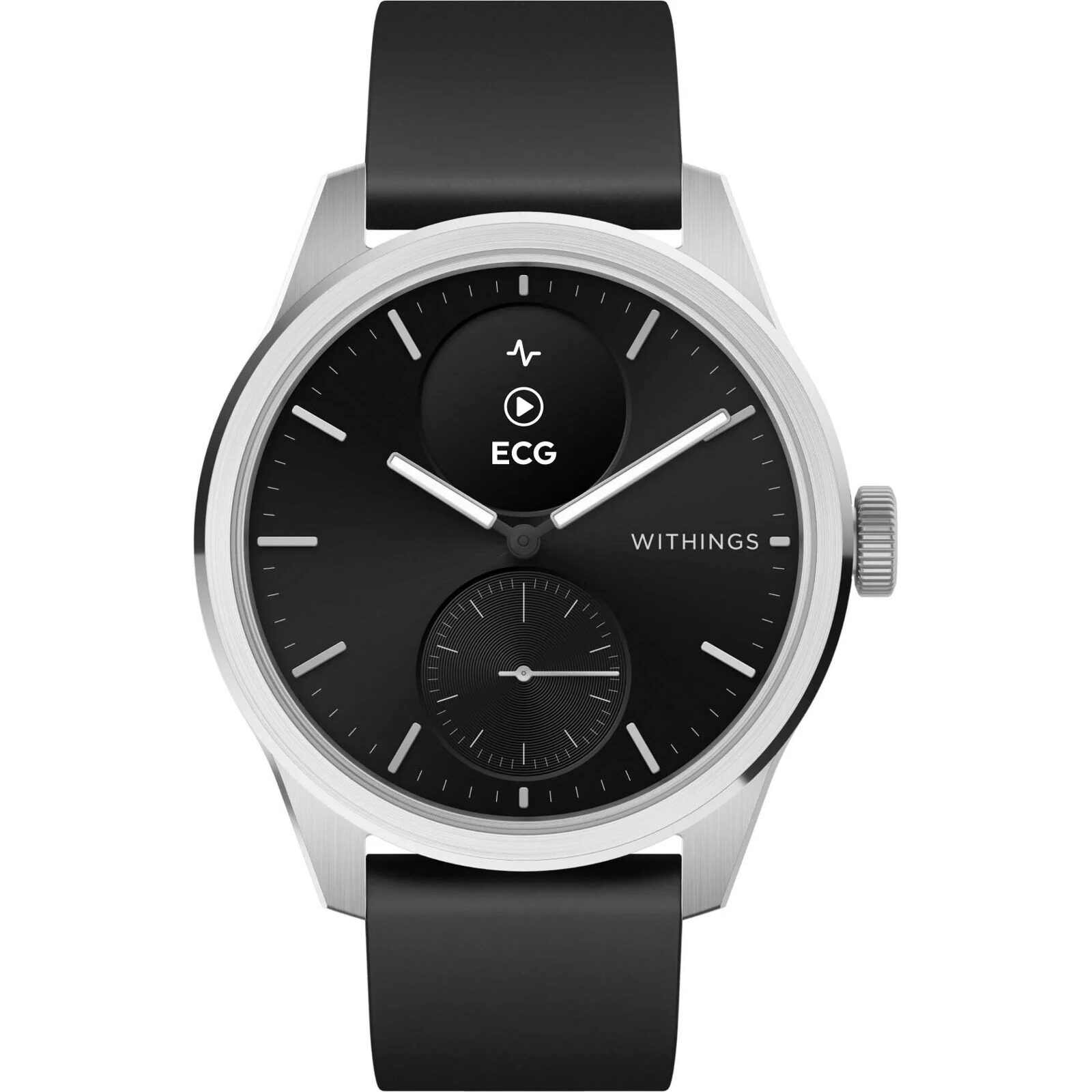 Withings Scanwatch 2-часы с функцией ЭКГ, измерением пульса и SPO2, а также измерением физической активности и сна (42mm, black)