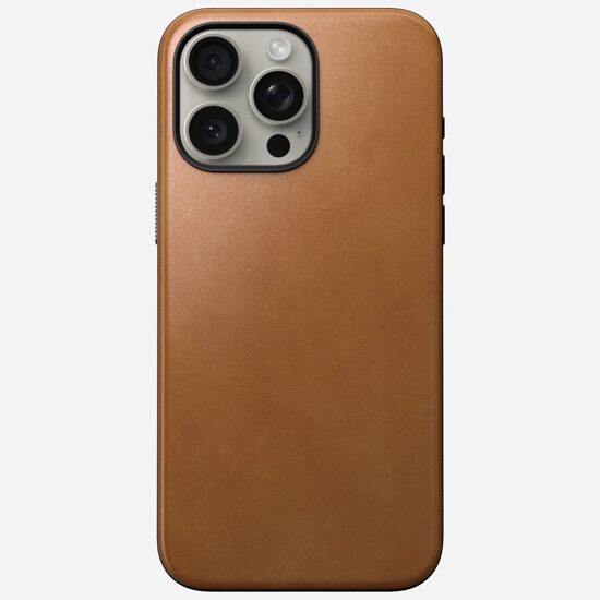 Защитный чехол Nomad Modern Leather Case, english tan - iPhone 15 Pro Max