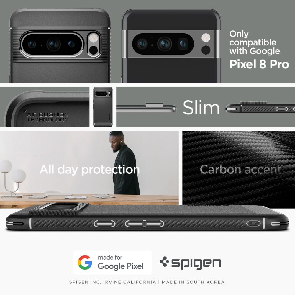 Защитный чехол SPIGEN RUGGED ARMOR GOOGLE PIXEL 8 PRO MATTE BLACK