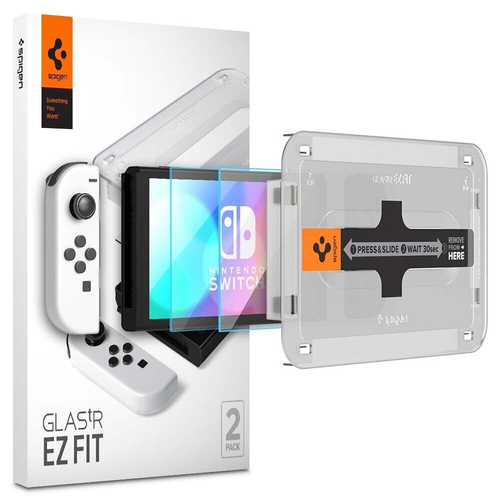 Защитное стекло SPIGEN GLAS.TR ”EZ FIT” 2-PACK NINTENDO SWITCH OLED