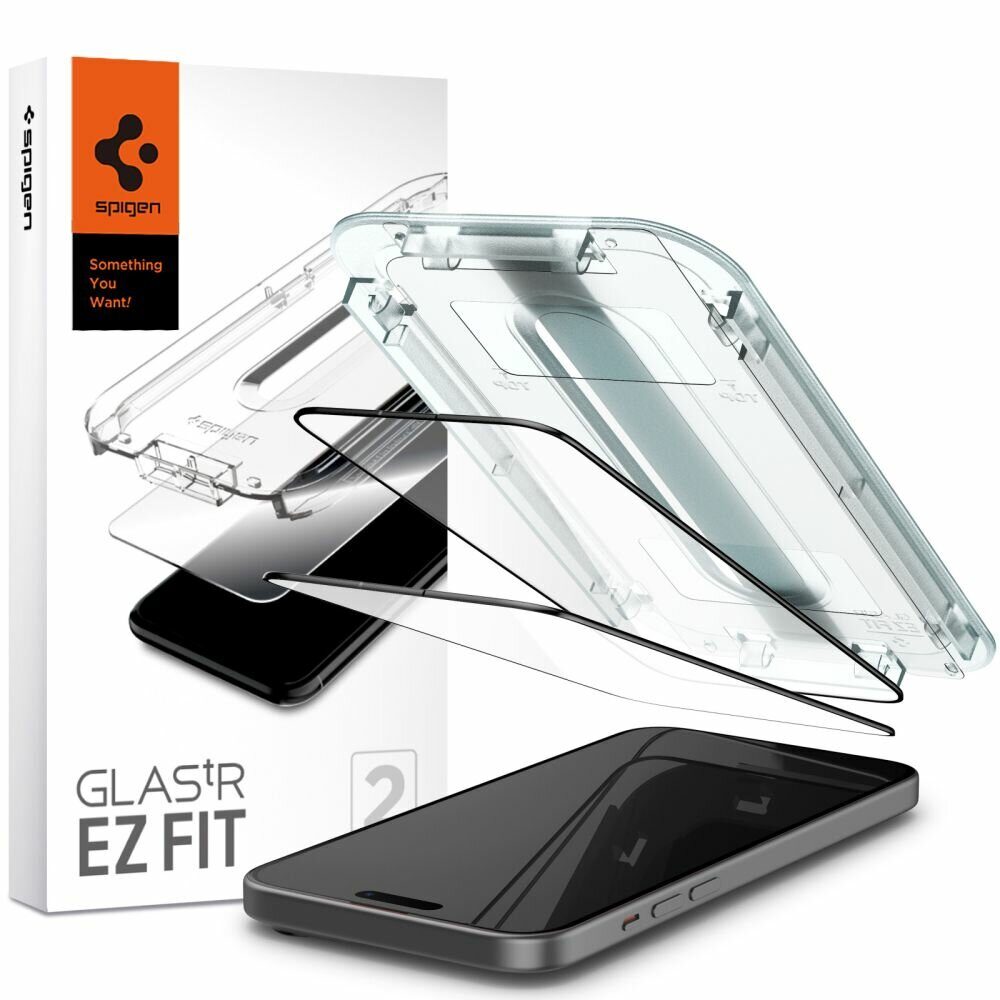 Защитное стекло SPIGEN GLAS.TR FC 2-PACK IPHONE 15 PLUS BLACK