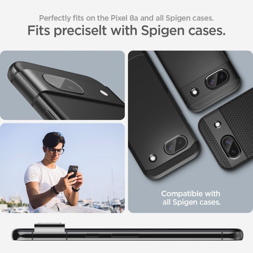 SPIGEN OPTIK.TR ”EZ FIT” CAMERA PROTECTOR 2-PACK GOOGLE PIXEL 8A CLEAR