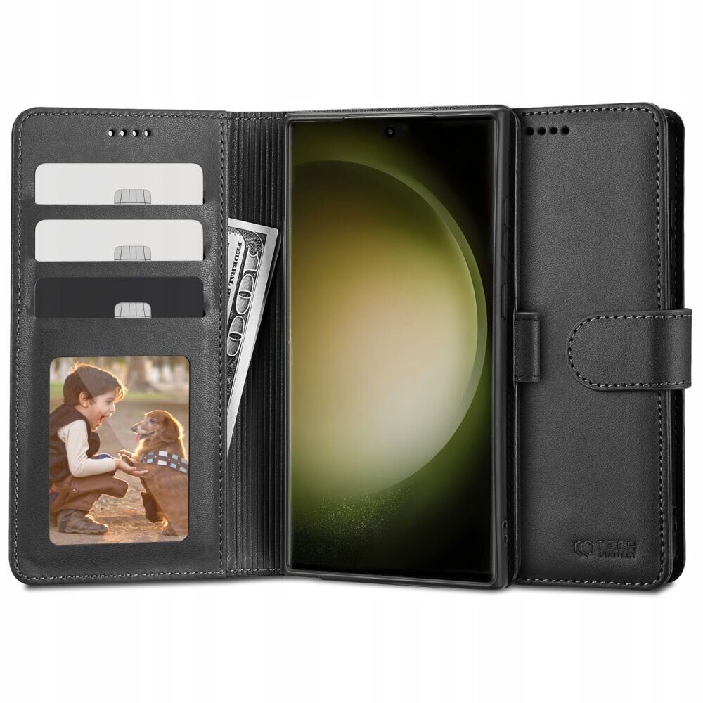 Защитный чехол TECH-PROTECT WALLET GALAXY S23 ULTRA BLACK