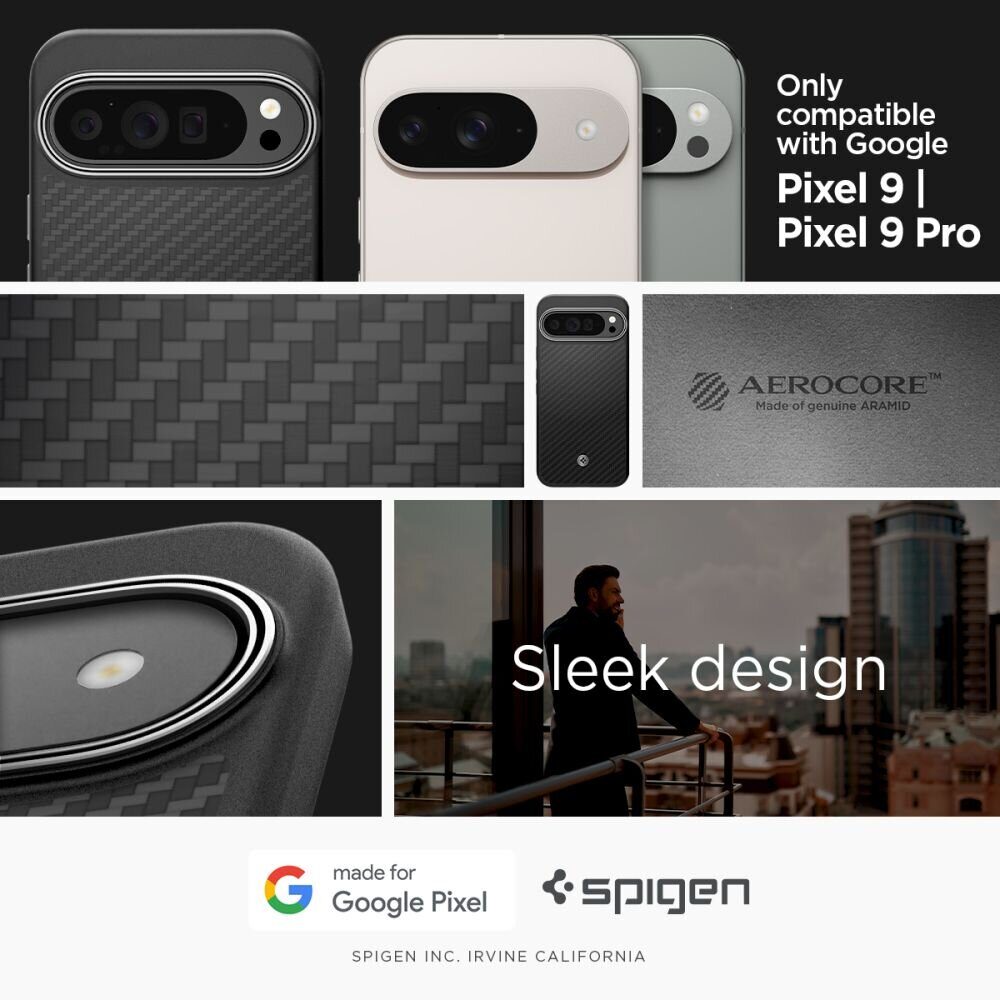 Чехол SPIGEN ENZO ARAMID GOOGLE PIXEL 9 PRO XL MATTE BLACK