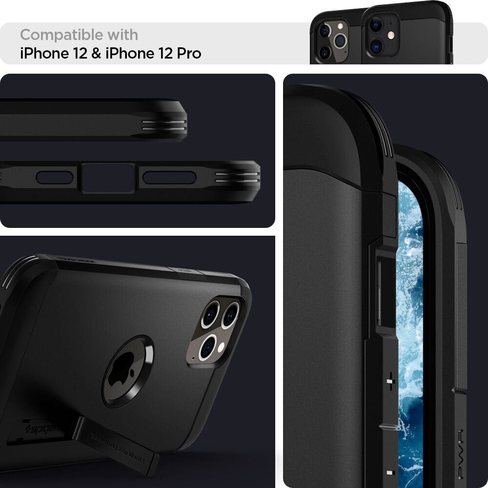 SPIGEN TOUGH ARMOR IPHONE 12/12 PRO BLACK