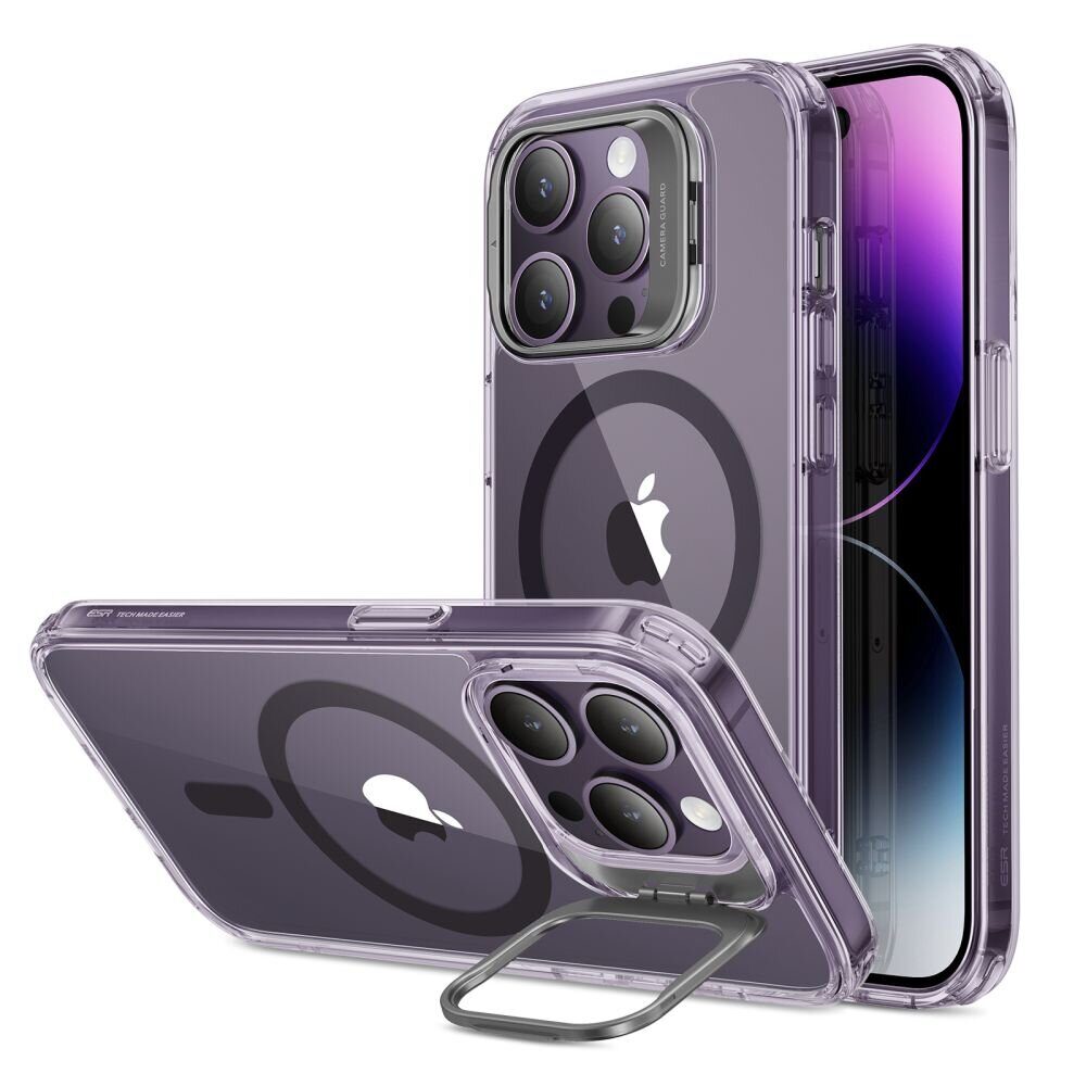 Защитный чехол ESR CLASSIC KICKSTAND HALOLOCK MAGSAFE IPHONE 14 PRO MAX CLEAR/PURPLE