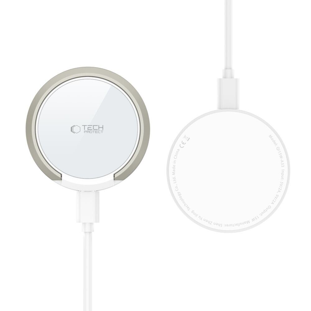 БЗУ TECH-PROTECT QI15W-A33 MAGNETIC MAGSAFE WIRELESS CHARGER WHITE