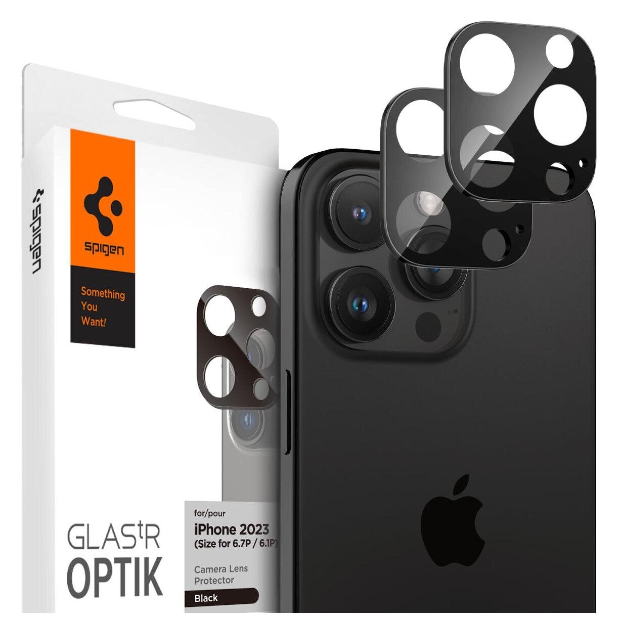 Стекло Spigen Glass tR Optik 2 Pack, black - iPhone 16 Pro/16 Pro Max