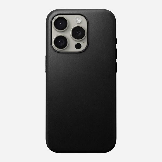 Защитный чехол Nomad Modern Leather Case, black - iPhone 15 Pro