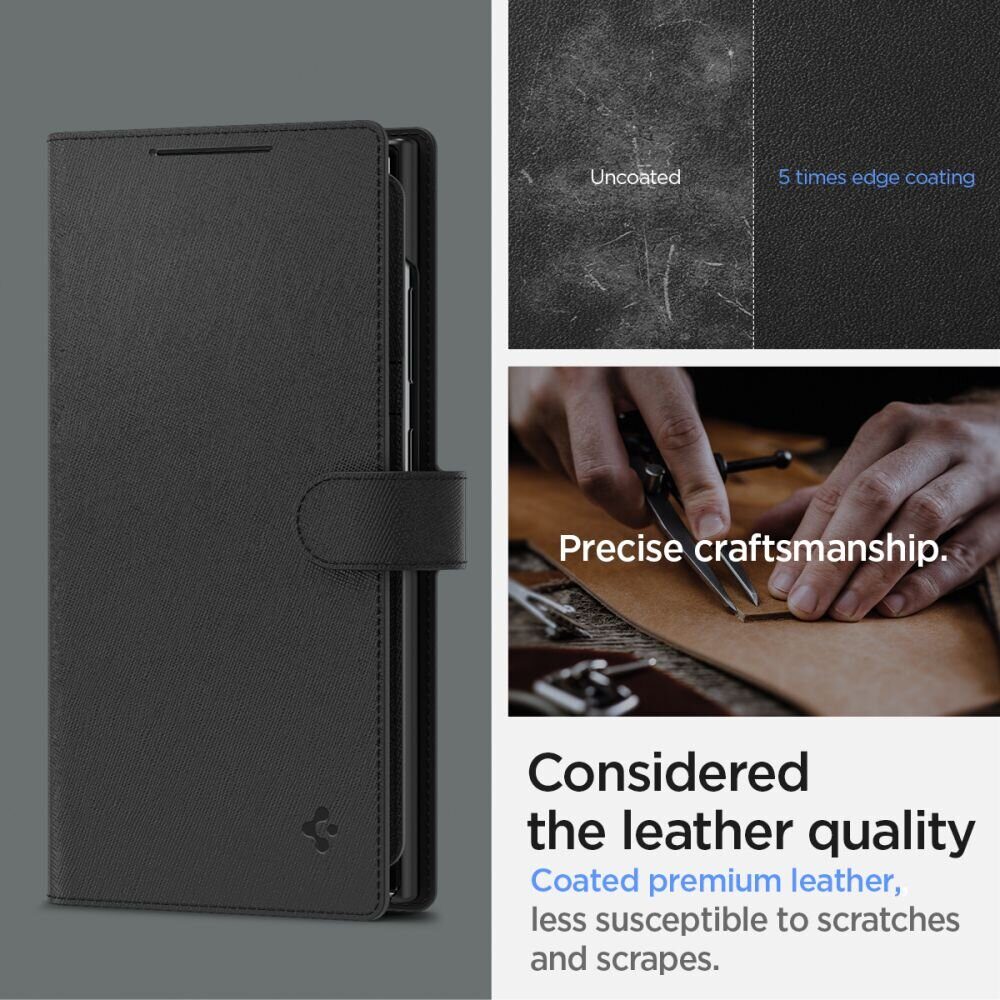 Защитный чехол Spigen Wallet S Plus, black - Samsung Galaxy S24 Ultra