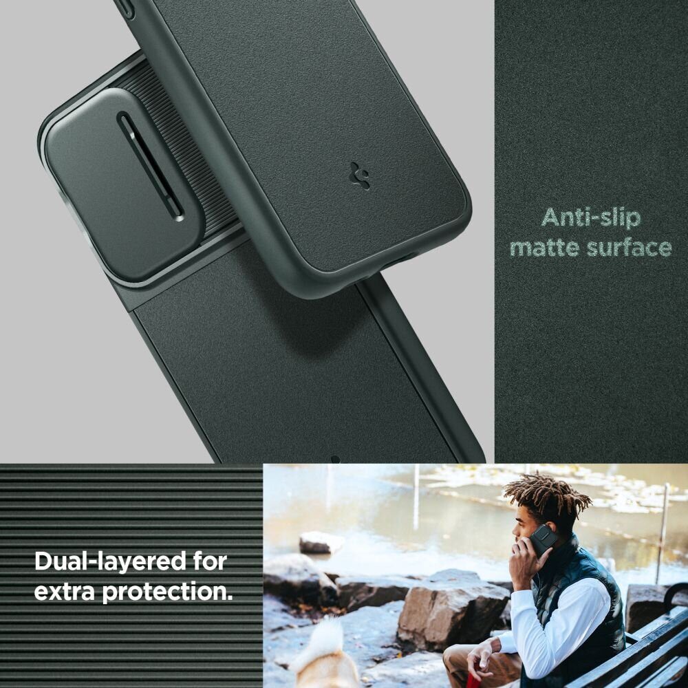 Защитный чехол SPIGEN OPTIK ARMOR GALAXY S23 FE ABYSS GREEN