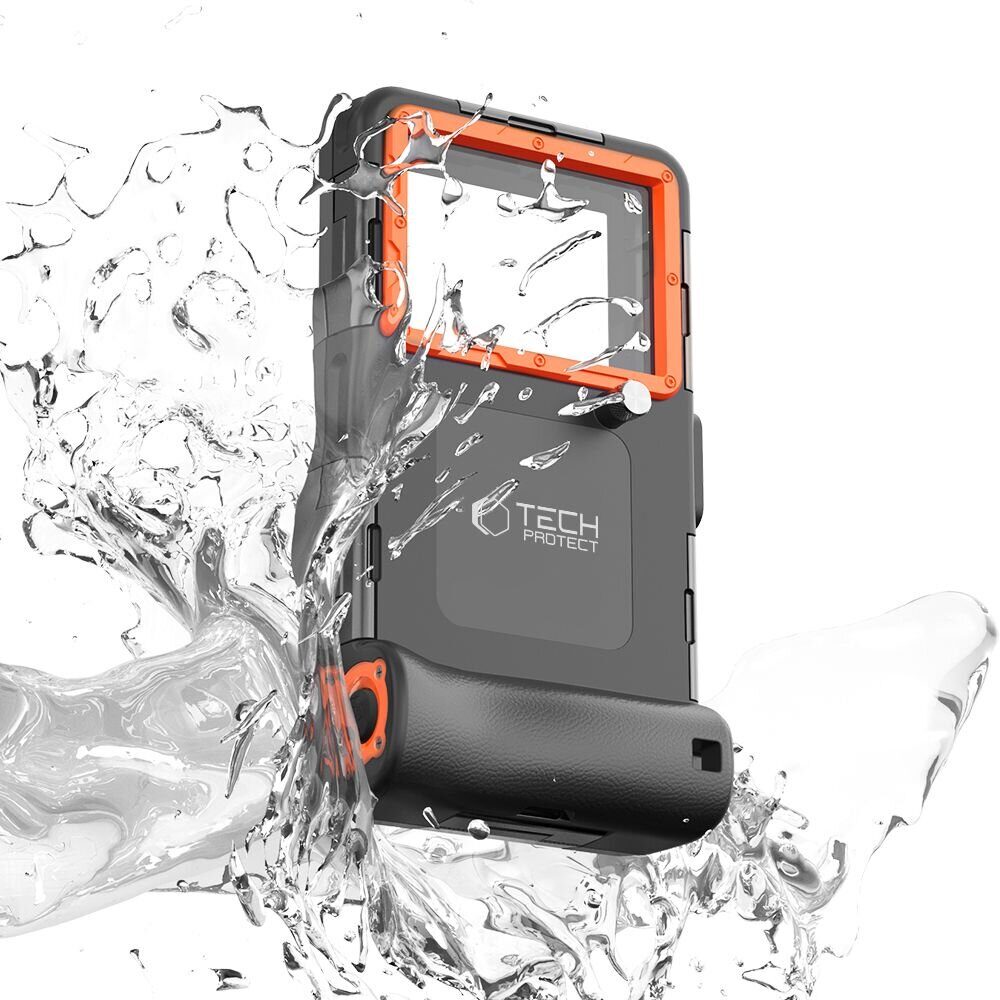 Чехол TECH-PROTECT IPX8 UNIVERSAL DIVING WATERPROOF CASE BLACK/ORANGE