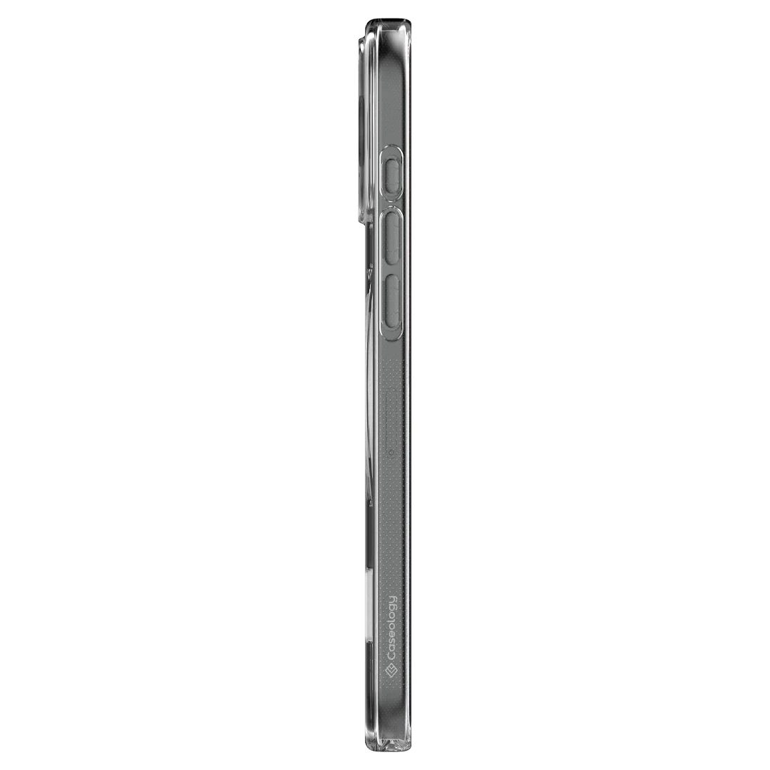 Чехол Spigen Caseology Capella MagSafe Kickstand, clear white silver - iPhone 16 Pro Max