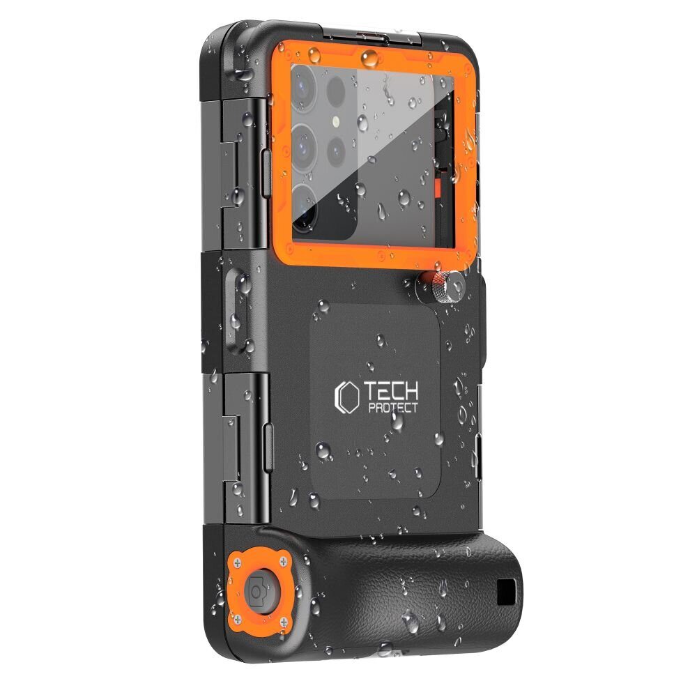 Чехол TECH-PROTECT IPX8 UNIVERSAL DIVING WATERPROOF CASE BLACK/ORANGE