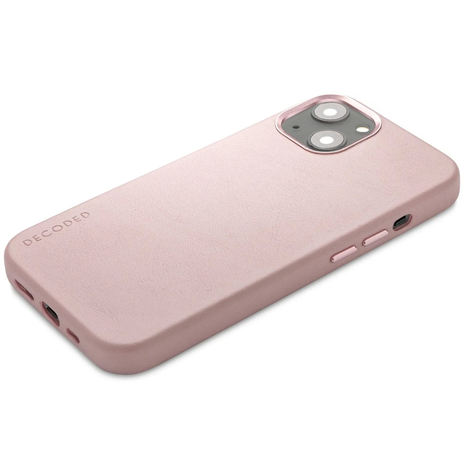 Decoded – защитный чехол из натуральной кожи для iPhone 13 (Powder Pink)