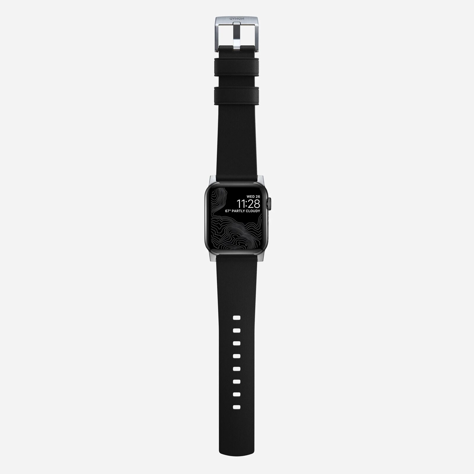 Ремешок Nomad Active Strap Pro Black, silver - Apple Watch Ultra (49mm) 8/7 (45mm)/6/SE/5/4 (44mm)/3/2/1 (42mm)