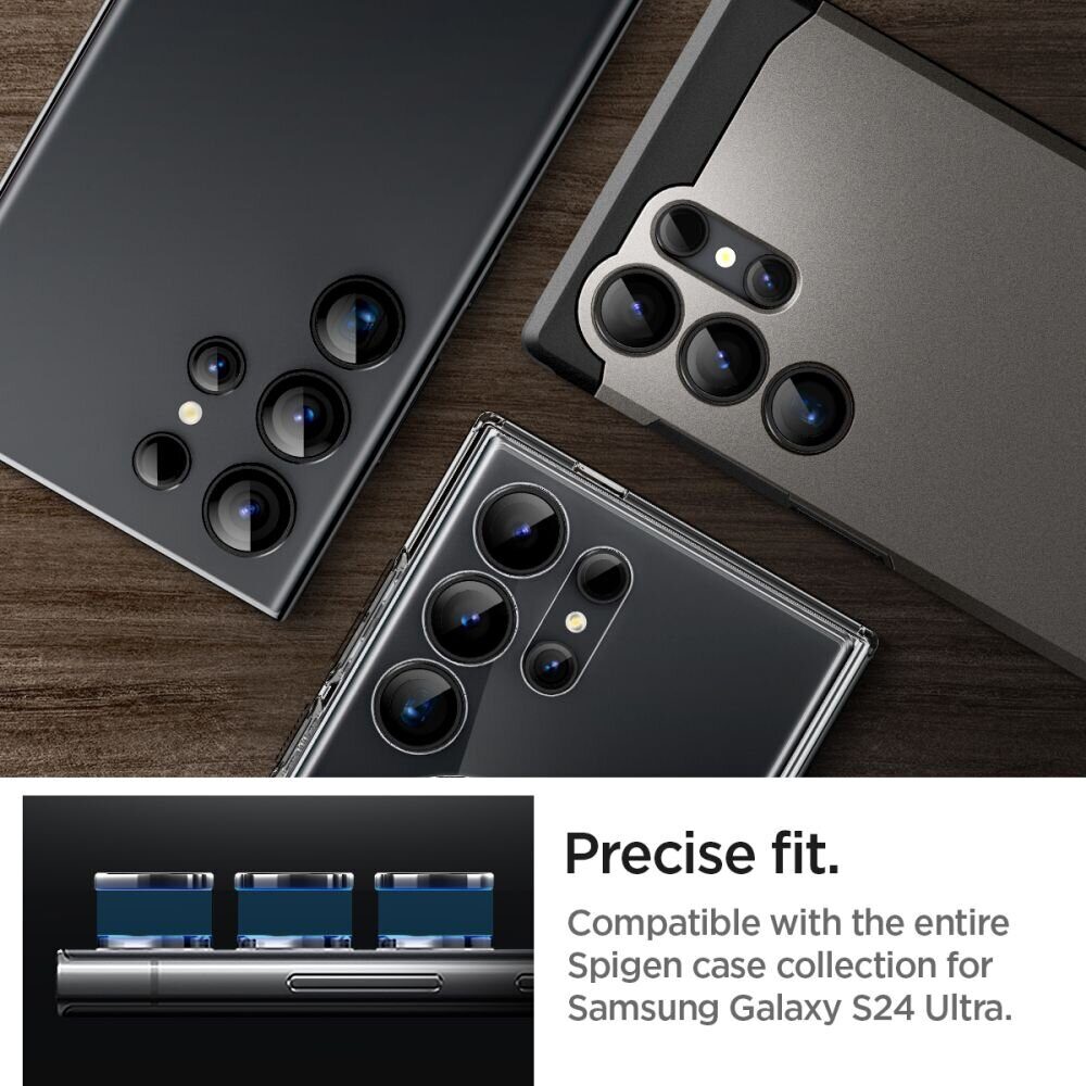 Защитное стекло SPIGEN OPTIK.TR ”EZ FIT” CAMERA PROTECTOR 2-PACK GALAXY S24 ULTRA BLACK