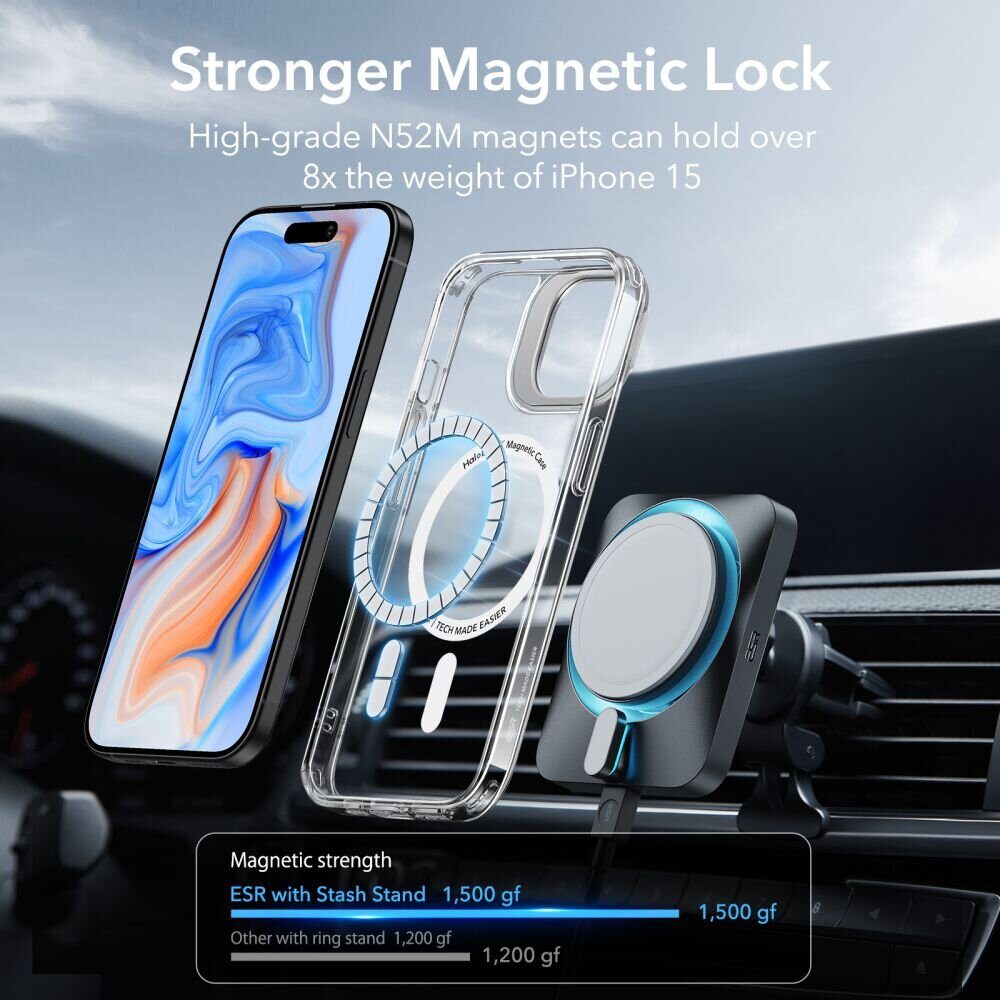 Защитный чехол ESR CLASSIC KICKSTAND HALOLOCK MAGSAFE IPHONE 15 PLUS CLEAR