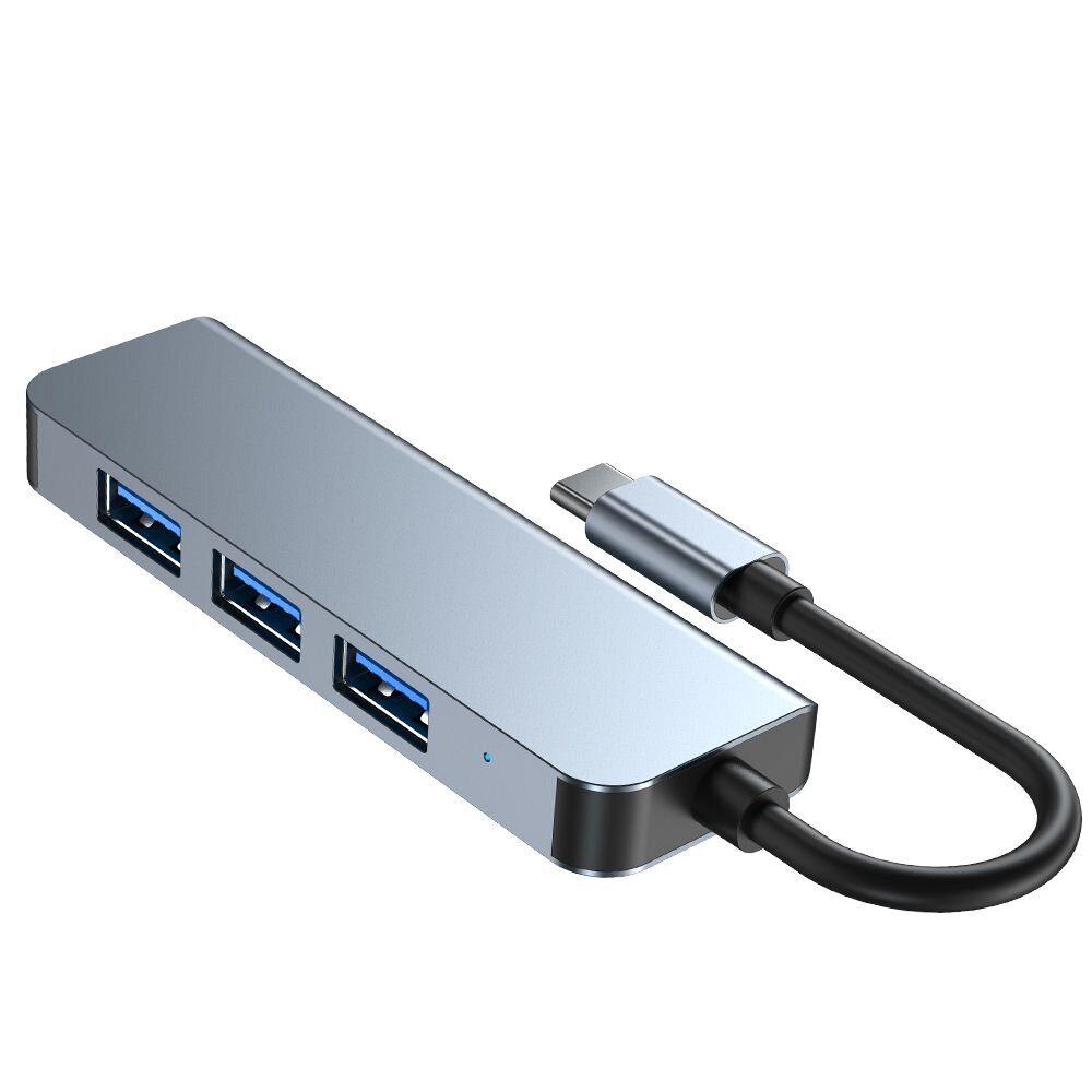 Хаб USB-C TECH-PROTECT V1-HUB ADAPTER 4IN1 GREY