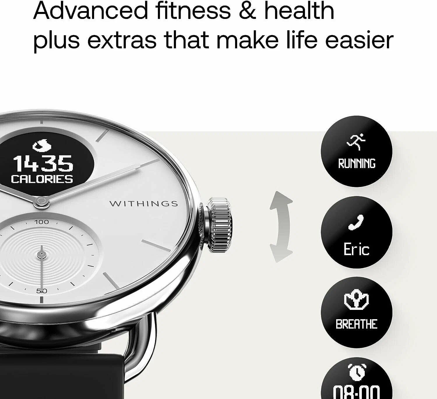 Умные часы Withings ScanWatch 38мм - белые