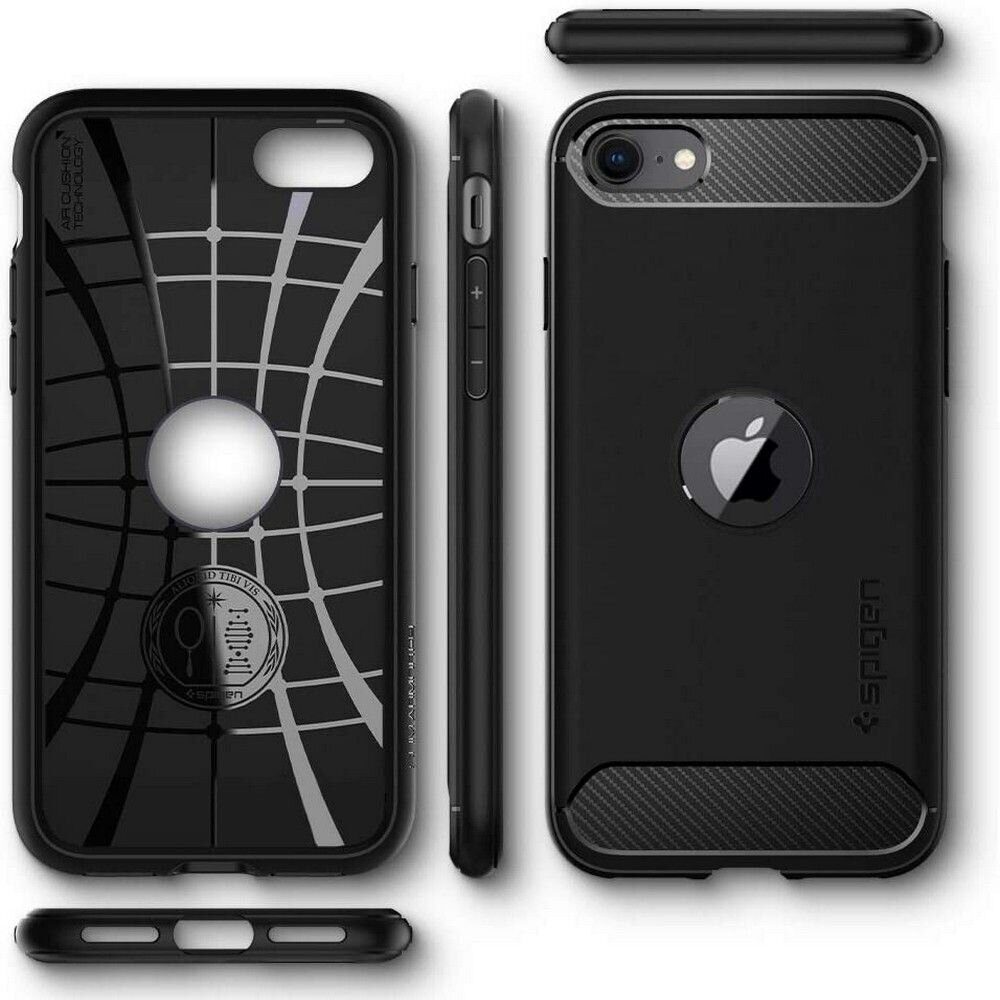 SPIGEN RUGGED ARMOR IPHONE SE 2020  BLACK