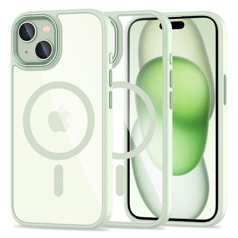 Чехол TECH-PROTECT MAGMAT MAGSAFE IPHONE 15 GREEN/CLEAR