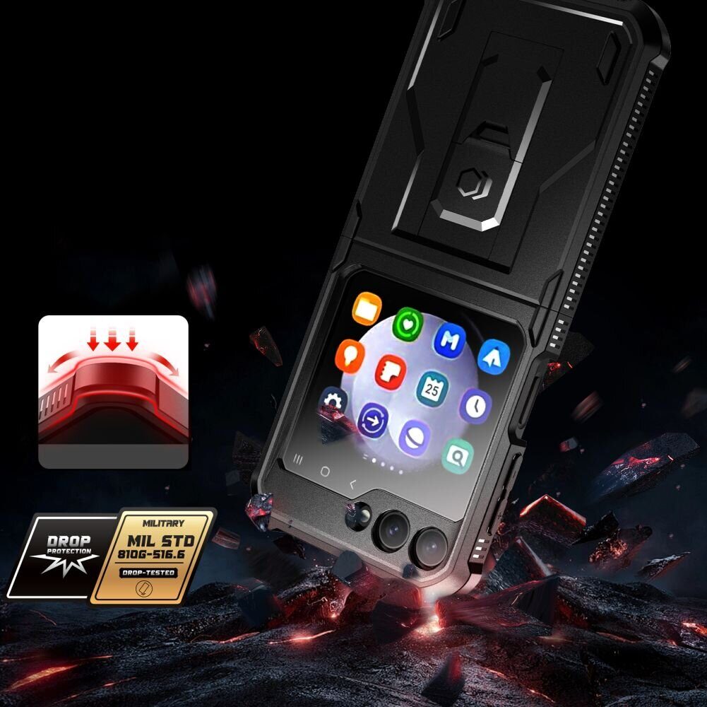 Защитный чехол TECH-PROTECT KEVLAR PRO GALAXY Z FLIP 5 BLACK