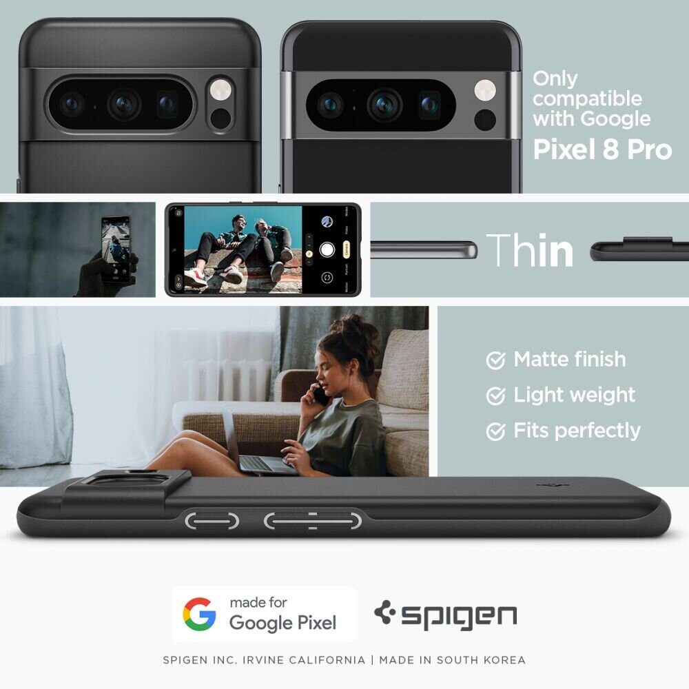 Защитный чехол SPIGEN THIN FIT GOOGLE PIXEL 8 PRO BLACK