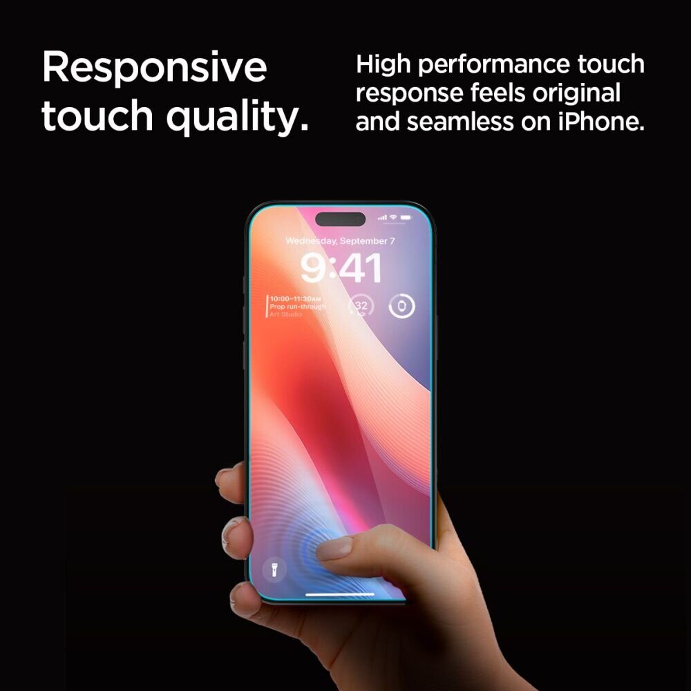 Стекло Spigen Glass tR EZ Fit (Privacy) 2 Pack, transparency - iPhone 16 Pro Max