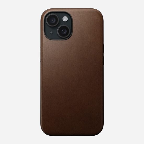 Защитный чехол Nomad Modern Leather Case, brown - iPhone 15