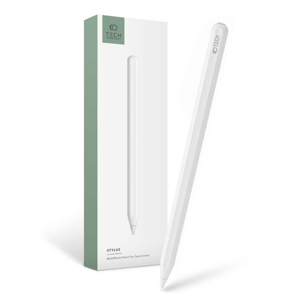 Стилус TECH-PROTECT DIGITAL STYLUS PEN ”2” IPAD WHITE (сменные наконечники 2шт в комплекте)