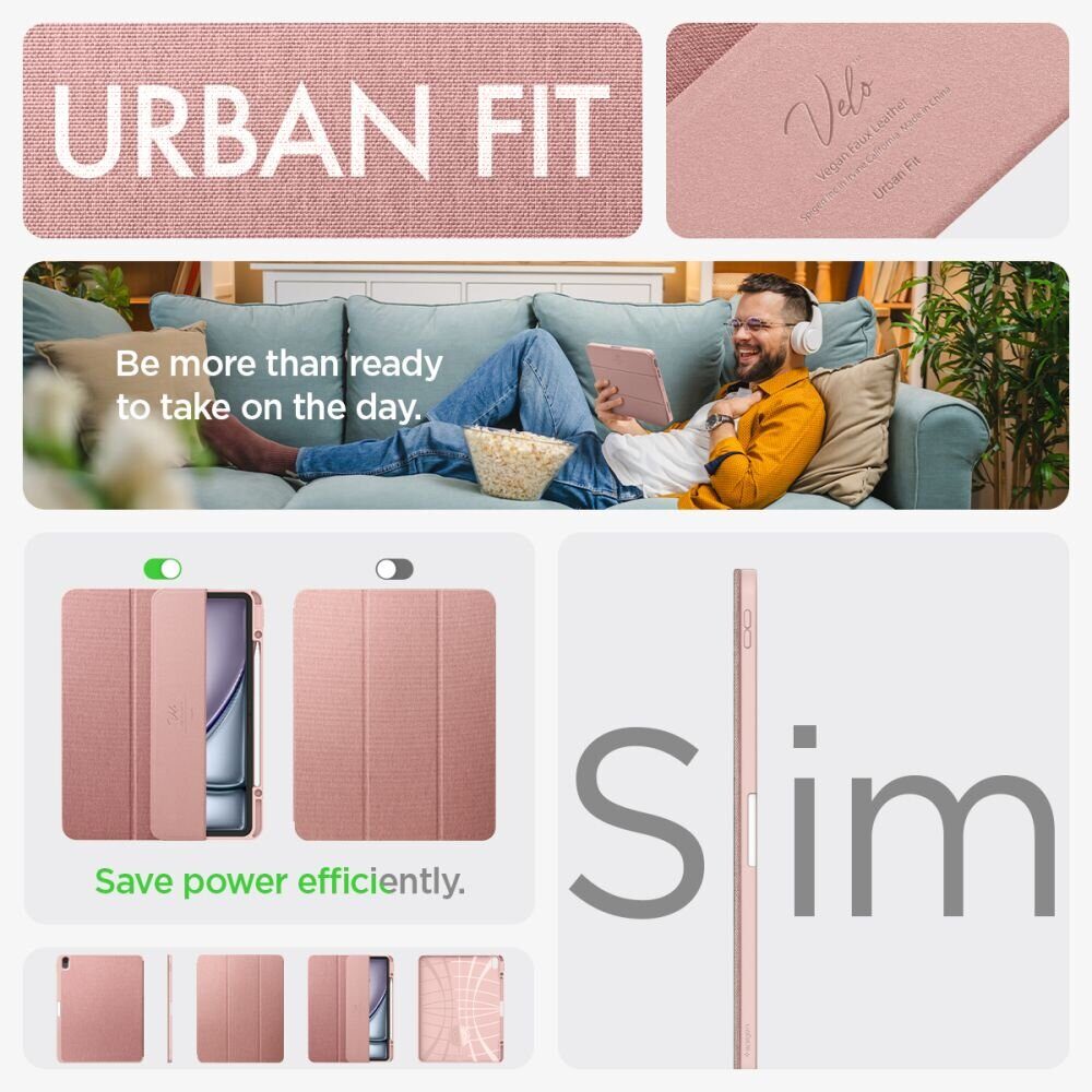 Чехол SPIGEN URBAN FIT IPAD AIR 13 2024 ROSE GOLD