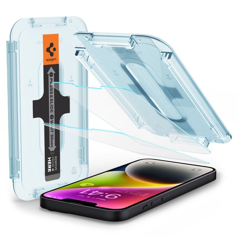 SPIGEN GLAS.TR ”EZ FIT” 2-PACK IPHONE 13 / 13 PRO / 14