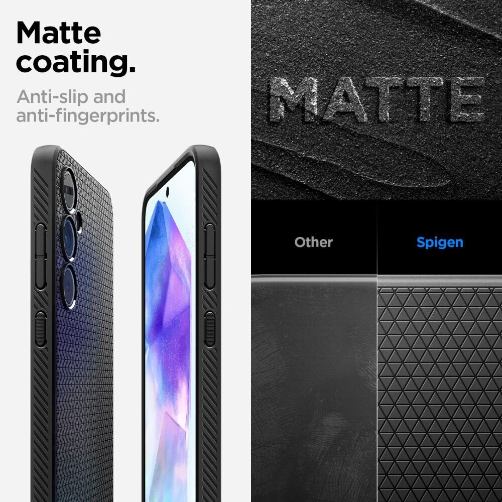 Чехол SPIGEN LIQUID AIR GALAXY A55 5G MATTE BLACK